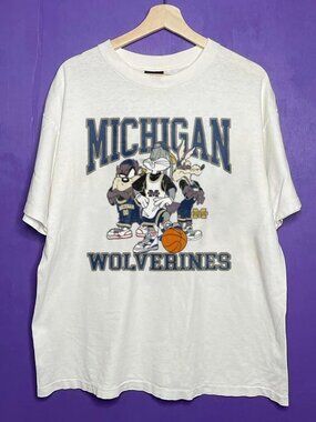 Vintage NCAA Michigan Wolverines Looney Tunes Shirt, Basketball Men Women Shirt